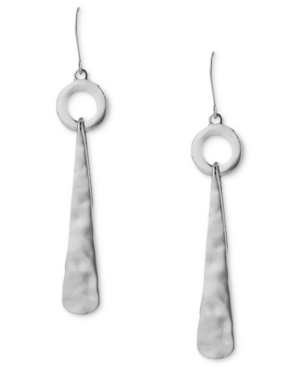 image of Robert Lee Morris Soho Earrings, Hammered Linear Drop Earrings