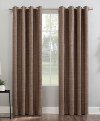 Kline Burlap Weave Thermal Extreme 100% Blackout Grommet Curtain Panel