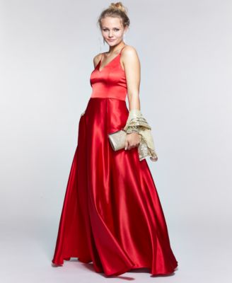 red long dress macys