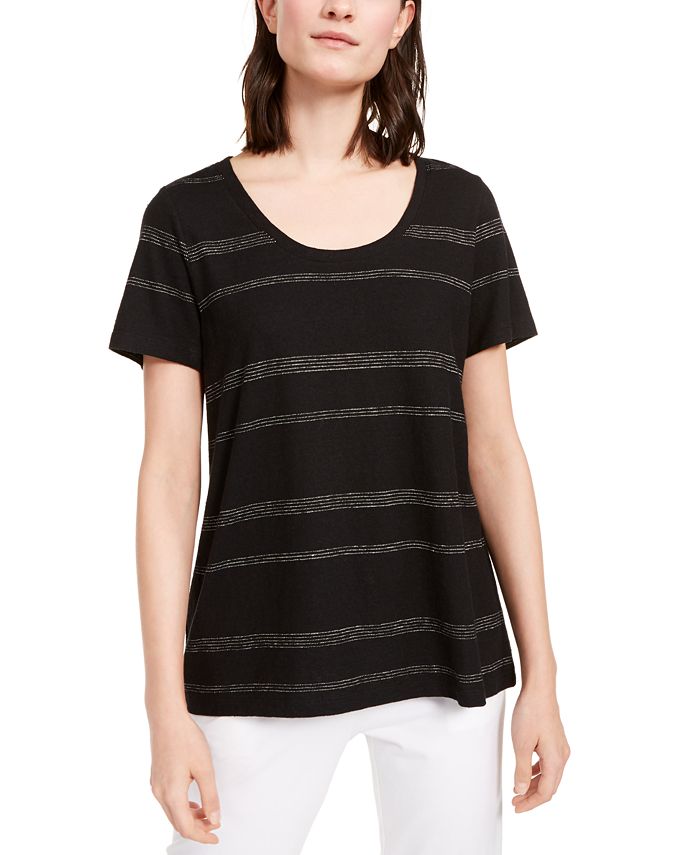 Eileen Fisher T Shirts
 Eileen Fisher Striped U Neck T Shirt Macy s