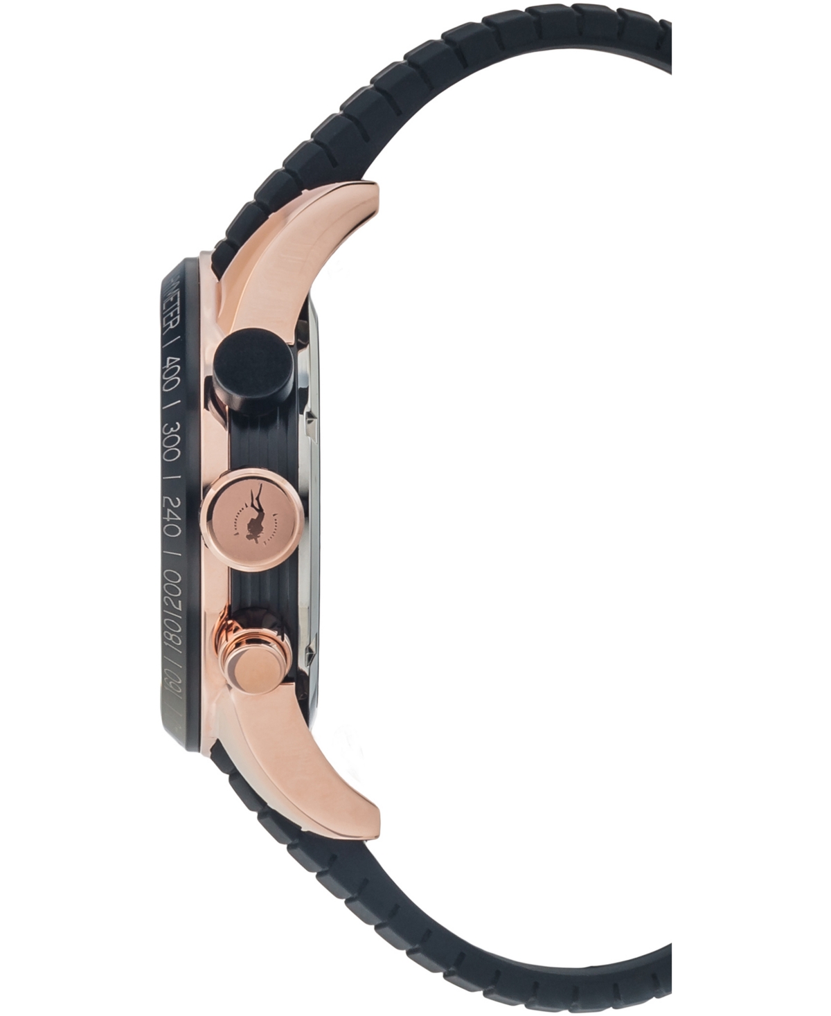 Shop Strumento Marino Men's Admiral Chronograph Black Silicone Performance Timepiece Watch 45mm