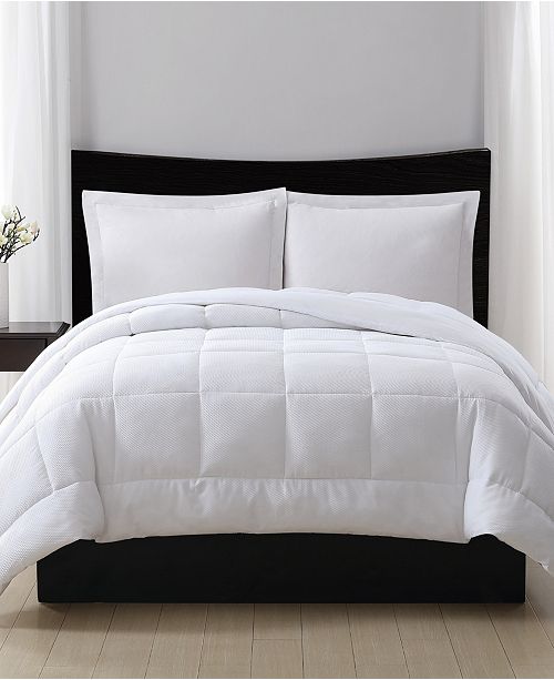 London Fog Embossed Dot Seersucker Down Alternative Comforter