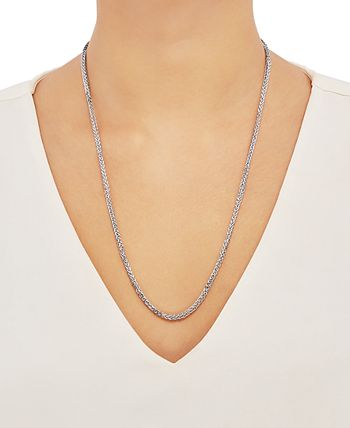 Giani Bernini - Wheat Link 24" Chain Necklace in Sterling Silver