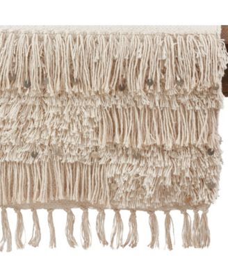 Cotton Table Runner with Sequin Moroccan Design