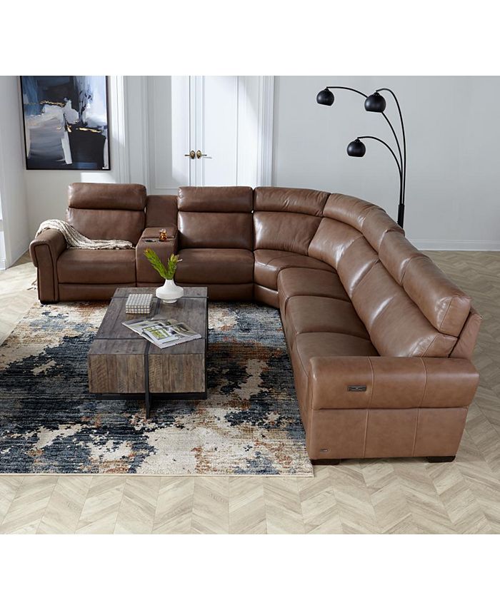 Furniture Josephia Leather Sectional, Sectional Leather Sofa Macys
