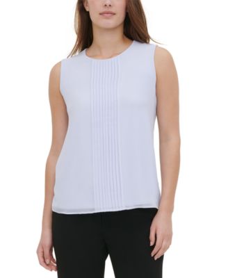 Calvin Klein - Pleated-Front Sleeveless Top