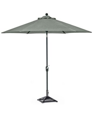 Agio - Highland Outdoor 9' Auto-Tilt Umbrella and Base with Sunbrella&reg; Fabric