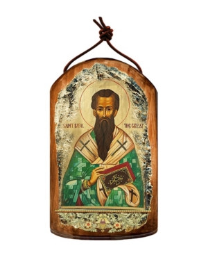 GDeBrekht Saint Basil Wooden Greek Christian Orthodox Icon Ornament