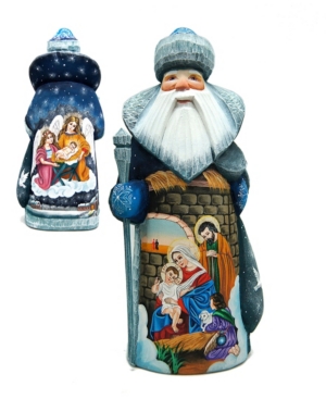 G.debrekht Woodcarved And Hand Painted Story Of Nativity Santa And Hand Painted In Multi