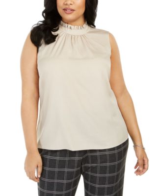 plus size sleeveless mock neck tops