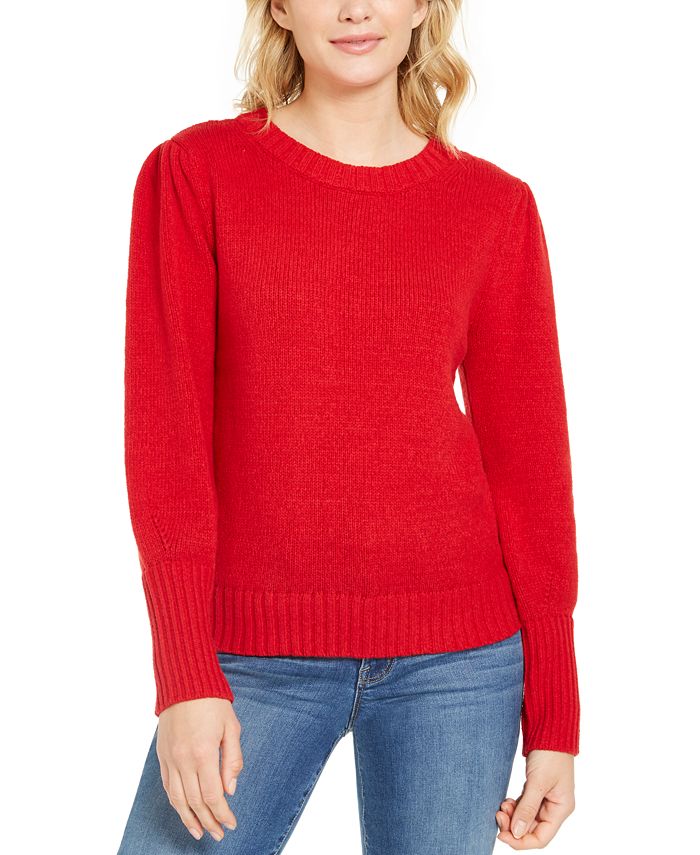 Style & Co Puffy-Sleeve Sweater, Created for Macy's - Macy's