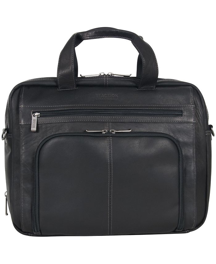 Kenneth Cole Reaction Colombian Leather Laptop Briefcase - Macy's