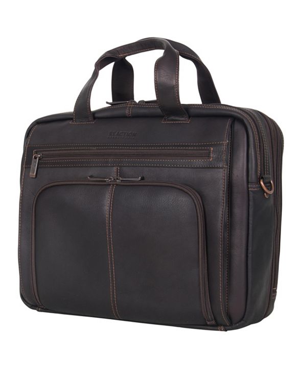 Kenneth Cole REACTION Valigetta Pelle Colombiana Per Laptop 16" | Borsa Da Lavoro Porta Computer Con Tracolla | Borsa Professionale Uomo Donna - 2