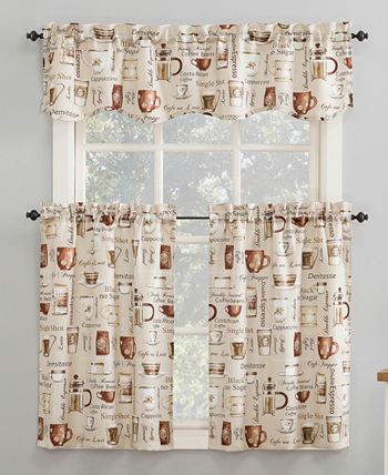 No. 918 - Bristol Coffee Shop 54" x 36" Semi-Sheer Kitchen Curtain Set