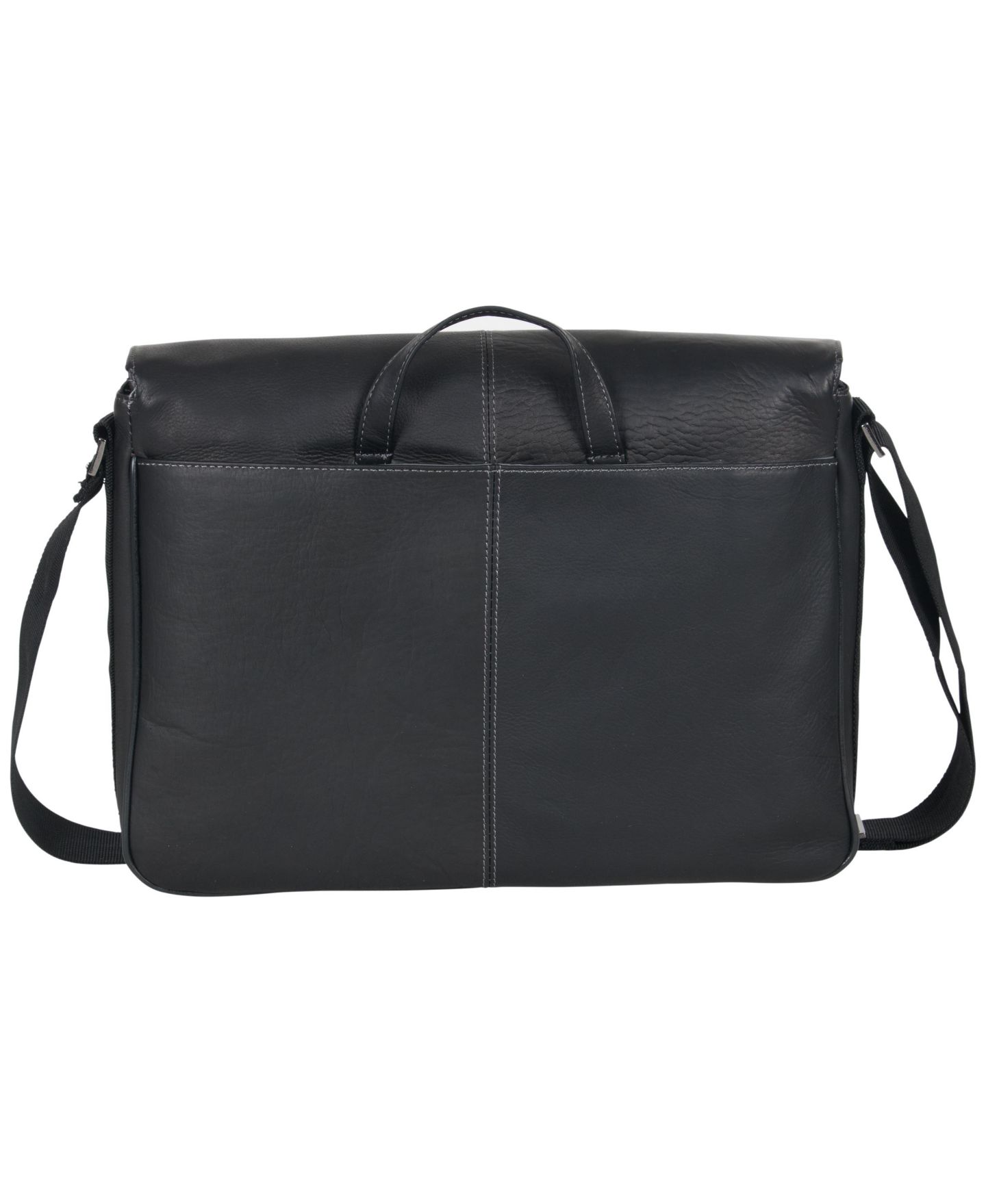 Сумка Kenneth Cole Reaction Colombian Leather Crossbody 15.6" Laptop & Tablet Messenger, цвет: Чёрный — фото 3