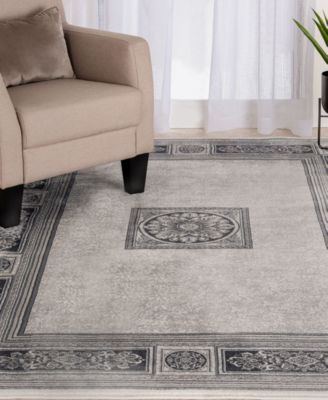 CLOSEOUT! Sanford Milan 2831OF46MA Gray 3'3" x 5'3" Area Rug