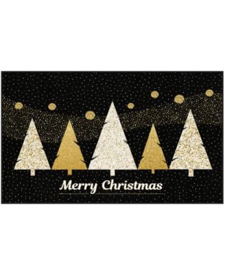 Merry Polkadot Trees Accent Rug, 18" x 30"
