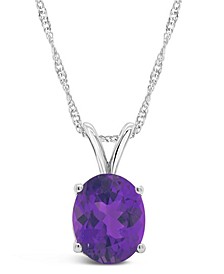 Amethyst (2-1/3 ct. t.w.) Pendant Necklace in Sterling Silver. Also Available in Blue Topaz, Citrine, and Rose Quartz