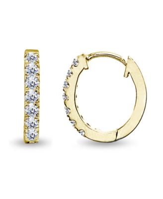 Giani Bernini - Cubic Zirconia Oval Huggie Hoop Earrings in Sterling Silver