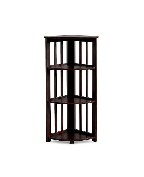 Furniture Of America Royce Wood Corner 4 Tier Shelf Reviews