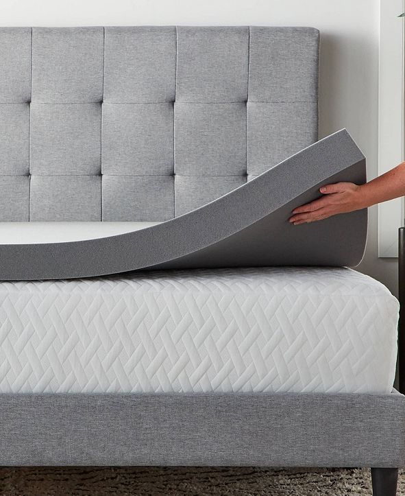 Lucid 4" Bamboo Charcoal Memory Foam Topper, California ...