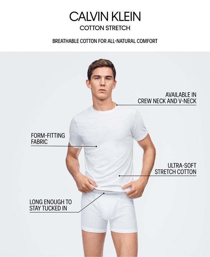 Calvin Klein Men's Stretch Cotton V-Neck Undershirt 2-Pack - Macy's