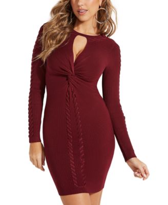 macy's red sweater dress