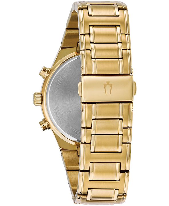 bulova men's chronograph sport stainless steel bracelet watch 43mm
