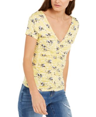 ruched front t shirt