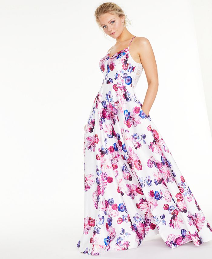 Macy's junior floral dress 2025