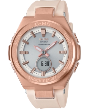 image of G-Shock Women-s Solar Analog-Digital Blush Resin Strap Watch 38.7mm