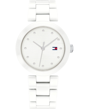 image of Tommy Hilfiger Women-s White Ceramic Bracelet Watch 32mm
