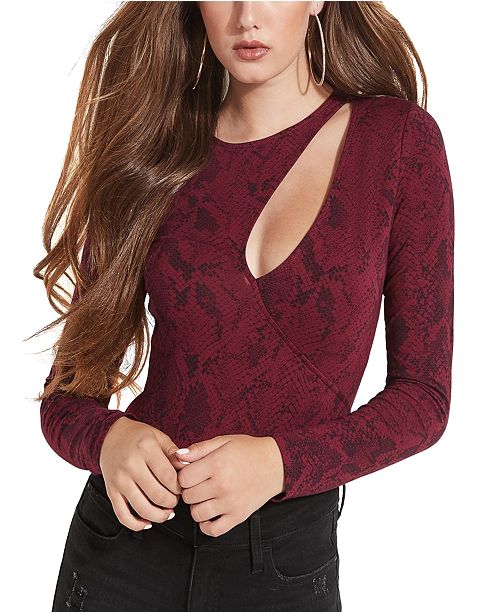 Guess Kimani Cutout Top Reviews Tops Juniors Macy S