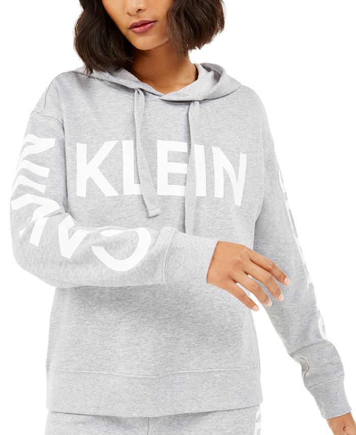 Calvin Klein Jeans Logo-Graphic Drawstring Hoodie - Macy's