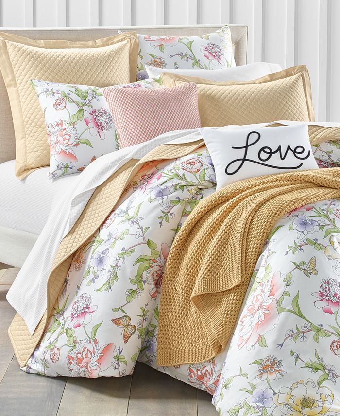 Charter Club Blossom Cotton 300Thread Count 3Pc. Full/Queen Duvet