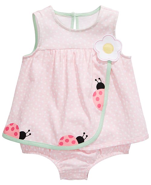 First Impressions Baby Girls Cotton Ladybug Sunsuit Created For