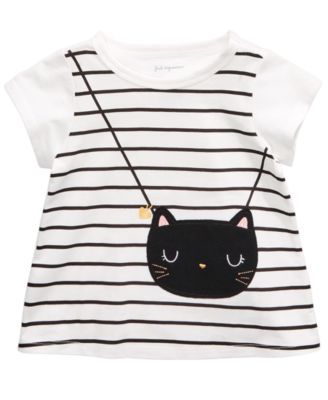 First Impressions - Baby Girls Cotton Cat Purse T-Shirt