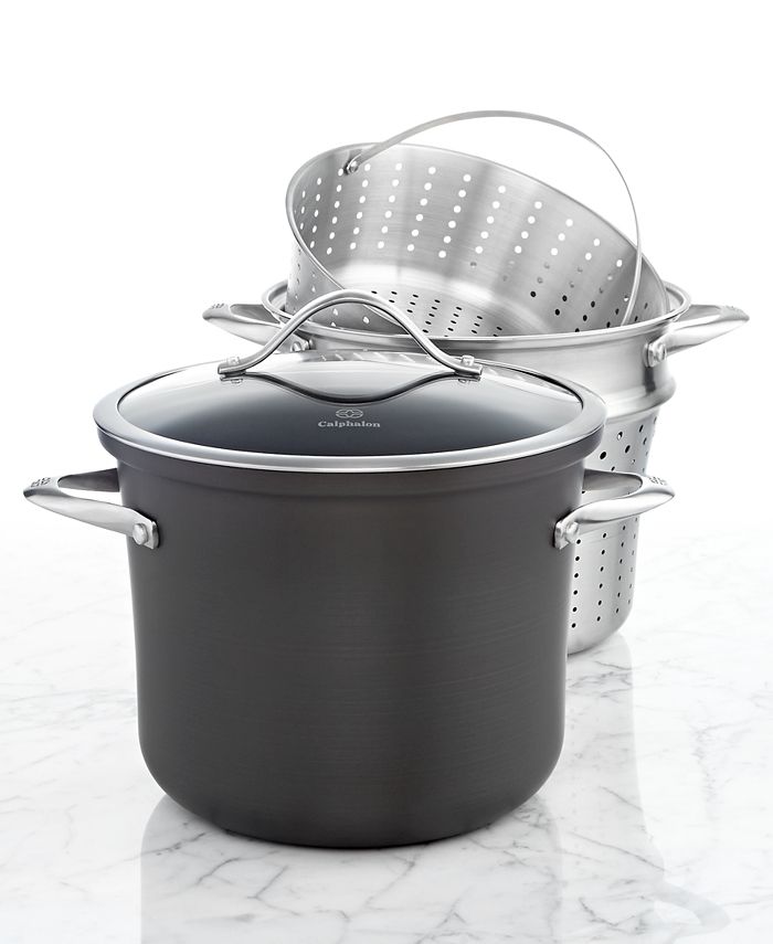 Calphalon Contemporary Stainless 8-Quart Stockpot with Glass Lid