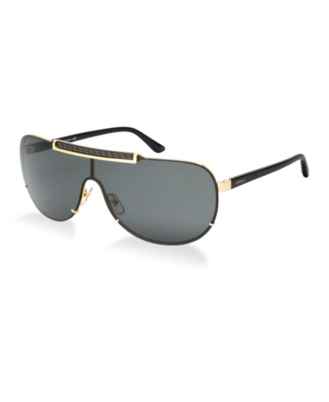 Женские солнцезащитные очки Versace Sunglasses, VE2140, цвет: Золотой / Серый