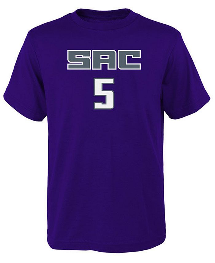 De'Aaron Fox Sacramento Kings Nike Youth Name & Number T-Shirt - Purple