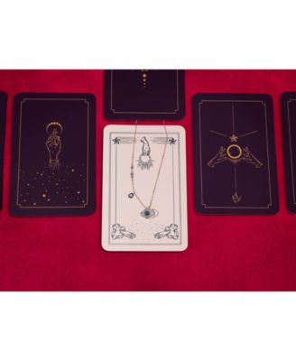 Rose Gold-Tone Crystal Protective Charm Bolo Necklace