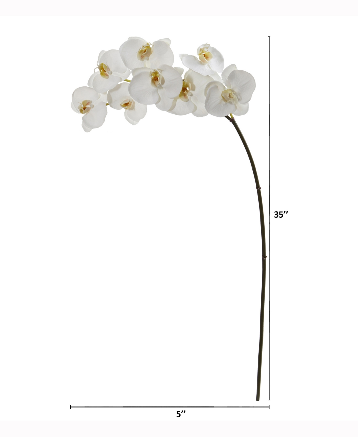 Nearly Natural 35in. Phalaenopsis Orchid Artificial Flower Set Of 6 In White