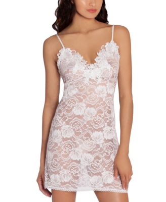 Linea Donatella - Embroidered Stretch Lace Chemise Nightgown
