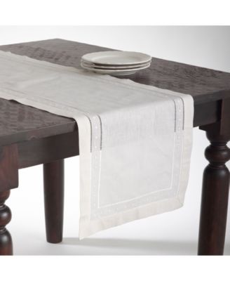 Embroidered and Hemstitched Table Runner, 16" x 54"