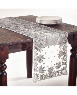 Saro Lifestyle Hand Beaded Design Table Runner 16