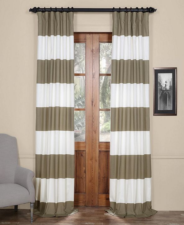 Exclusive Fabrics & Furnishings Horizontal Stripe Curtain ...