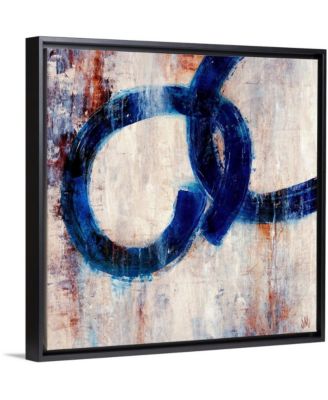 'Lapis Rings I' Framed Canvas Wall Art, 24" x 24"