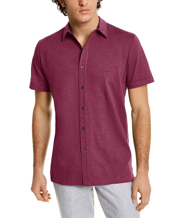 Tasso Elba Men's Textured Shirt, Created for Macy's - Macy's