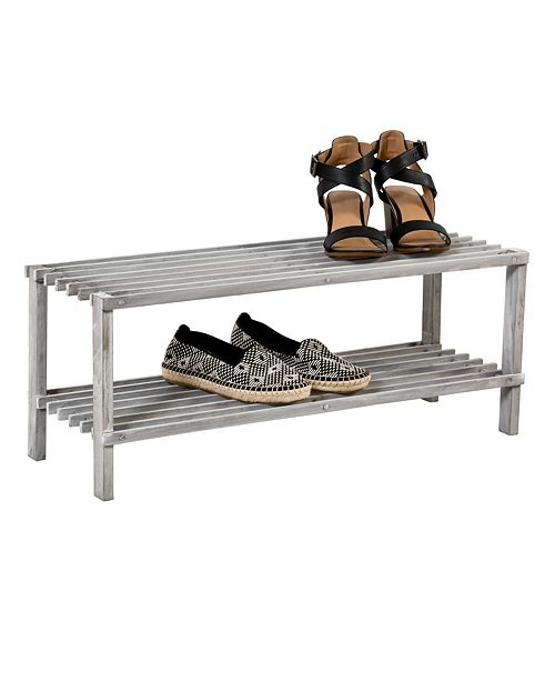 Honey Can Do 2 Shelf Shoe Rack Gray Reviews Cleaning