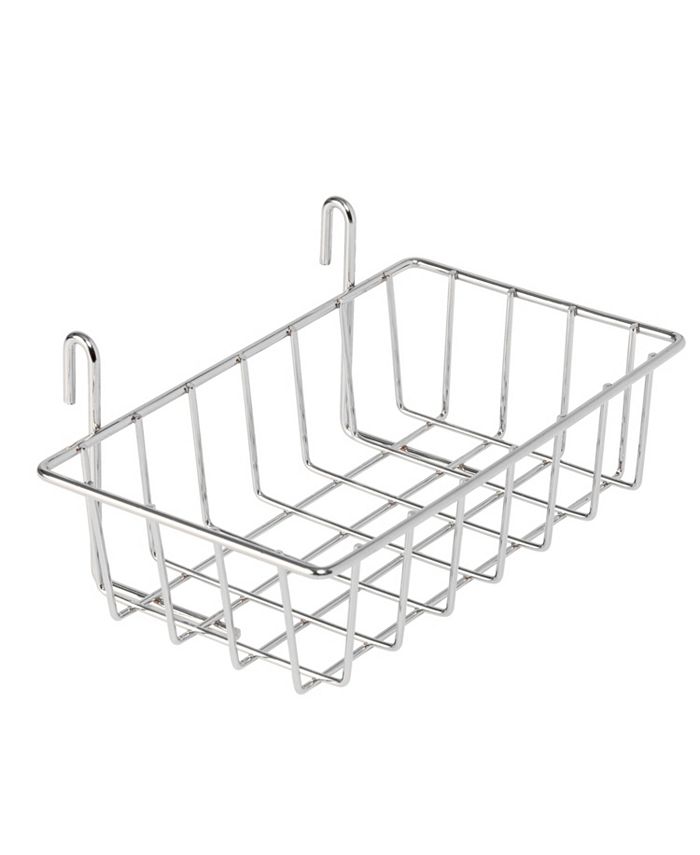 Honey Can Do 8Piece Chrome Wire Wall Grid with Storage Accessories